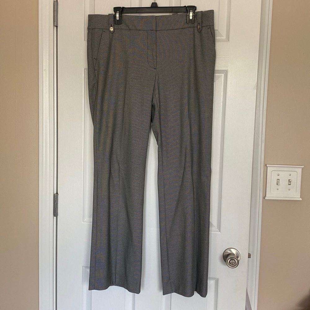 LOFT Black & White Marisa Trouser Pants Size 12